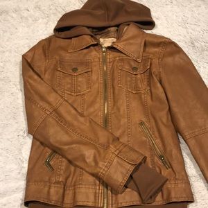 Downtown Coalition Faux Leather Fall Jacket